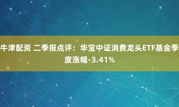 牛津配资 二季报点评：华宝中证消费龙头ETF基金季度涨幅-3.41%
